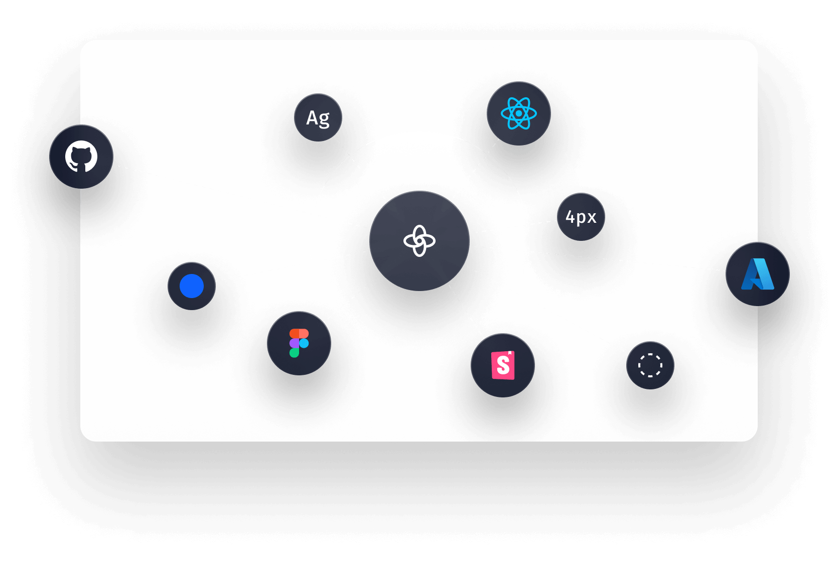 Image showing Supernova's connection to various integrations that help support your design system tool workflow.